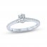 Monique Lhuillier Bliss Diamond Engagement Ring 5/8 ct tw Oval & Round-Cut 18K White Gold