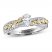 Adrianna Papell Diamond Engagement Ring 5/8 ct tw Oval/Round 14K Two-Tone Gold