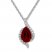 Lab-Created Ruby Necklace Lab-Created Sapphires Sterling Silver