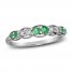 Le Vian Emerald & Diamond Stacking Ring 1/6 ct tw Diamonds 14K Vanilla Gold