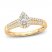 Diamond Engagement Ring 3/8 ct tw Pear/Round 14K Yellow Gold