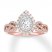 Neil Lane Bridal Ring 7/8 ct tw Diamonds 14K Rose Gold