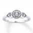 Diamond Promise Ring 1/8 ct tw Round-cut Sterling Silver