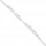 Heart Link Anklet Sterling Silver 10" Length