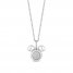 Disney Treasures Mickey Mouse Necklace 1/20 ct tw Diamonds Sterling Silver 17"