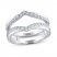 Leo Diamond Enhancer Ring 3/8 ct tw Round-cut 14K White Gold