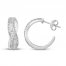 Diamond Hoop Earrings 1/4 ct tw Sterling Silver