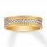 Textured Wedding Band 10K Two-Tone Gold 6mm