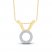 Diamond Taurus Necklace 1/10 ct tw Round-cut 10K Yellow Gold 18"