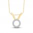 Diamond Taurus Necklace 1/10 ct tw Round-cut 10K Yellow Gold 18"