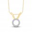 Diamond Taurus Necklace 1/10 ct tw Round-cut 10K Yellow Gold 18"