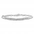 Diamond Bracelet 1/15 ct tw Round-cut Sterling Silver 7.5"