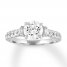 Diamond Engagement Ring 2-1/4 ct tw Round-cut 14K White Gold