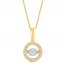 Unstoppable Love Diamond Necklace 10K Yellow Gold 19"