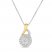 Diamond Necklace 1/4 ct tw Round-cut 10K Two-Tone Gold