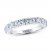 Leo Diamond Anniversary Ring 1-1/2 ct tw Round-cut 14K White Gold