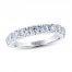 Leo Diamond Anniversary Ring 1-1/2 ct tw Round-cut 14K White Gold