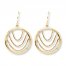 Circle & Chain Earrings 14K Yellow Gold