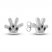 Disney Treasures Diamond Mickey Glove Earrings 1/5 ct tw Sterling Silver