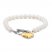 Cultured Pearl & Diamond Toggle Bracelet Sterling Silver/10K Yellow Gold 7"