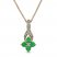 Emerald Necklace 1/20 ct tw Diamonds 10K Yellow Gold 18"