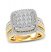 Diamond Engagement Ring 2 ct tw Princess/Round 14K Yellow Gold