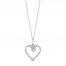 Hallmark Diamonds Necklace 1/10 ct tw Sterling Silver/10K Gold