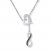 Heart/Infinity Necklace 1/8 ct tw Diamonds Sterling Silver