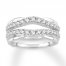 Diamond Enhancer Ring 3/4 ct tw Round-cut 14K White Gold