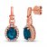 Le Vian Blue Topaz Earrings 1/2 ct tw Diamonds 14K Strawberry Gold