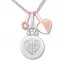 Signature Heart Diamond Necklace Sterling Silver/10K Rose Gold