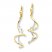 Dangle Earrings 14K Two-Tone Gold