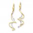 Dangle Earrings 14K Two-Tone Gold