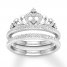 Diamond Enhancer Ring 1/2 ct tw Round-cut 14K White Gold