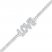 Diamond Love Anklet 1/15 ct tw Round-cut Sterling Silver