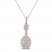 Diamond Necklace 1/2 ct tw Round-cut 10K Rose Gold 18"