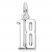 Number 18 Charm Sterling Silver