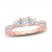 Three-Stone Diamond Engagement Ring 1 ct tw Princess/Round-Cut 14K Rose Gold