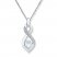 Twist Necklace Lab-Created White Sapphires Sterling Silver