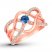 Le Vian Sapphire Ring 3/8 ct tw Diamonds 14K Strawberry Gold