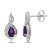 Amethyst & Lab-Created Sapphire Earrings in Sterling Silver