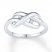 Infinity Knot Ring 1/20 ct tw Diamonds Sterling Silver