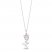 Hallmark Diamonds Flower Necklace 1/15 ct tw Sterling Silver/10K Rose Gold