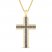 Men's Diamond Cross Necklace 1 ct tw 10K Yellow Gold 22"