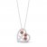 Hallmark Diamonds Amethyst Flower Necklace 1/8 ct tw Sterling Silver/10K Rose Gold 18"