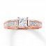 Diamond Engagement Ring 1-1/4 ct tw Princess 14K Two-Tone Gold