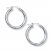 Hoop Earrings 14K White Gold 25mm