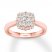 Diamond Engagement Ring 1/4 ct tw Round-cut 10K Rose Gold