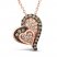 Le Vian Diamond Heart Necklace 1/2 ct tw 14K Strawberry Gold 18"
