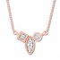 Diamond Geometric Necklace 1/10 ct tw Round-cut 10K Rose Gold